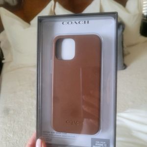Coach IPhone 12 or 12 Pro leather case